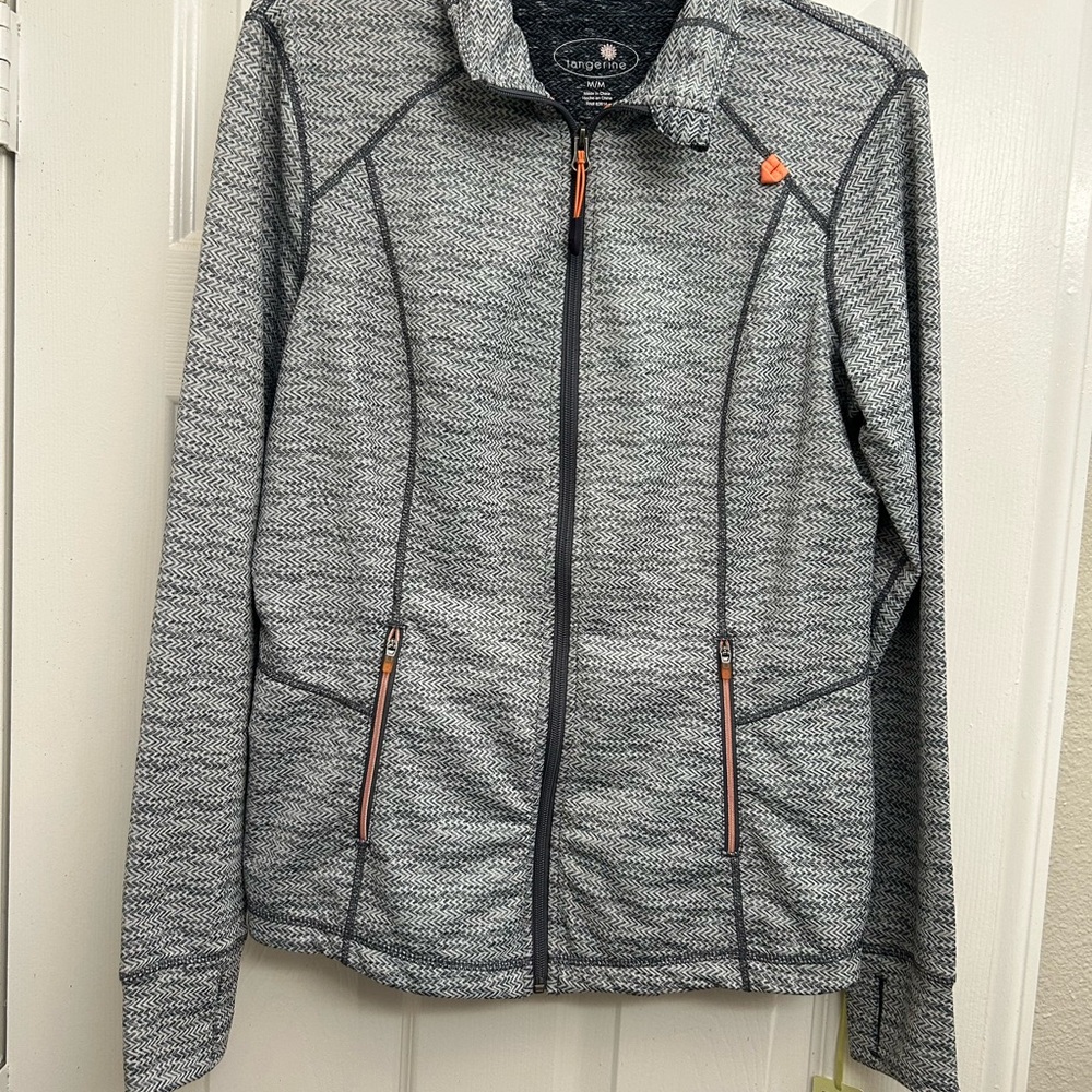 Tangerine Black and Orange Patterned Jacket
